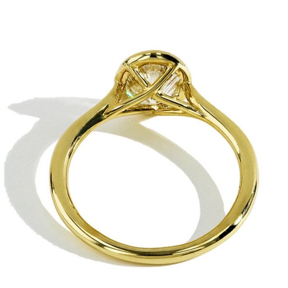 2CT Bezel Set Oval Moissanite Solitaire Engagement Ring - Picture 3 of 3